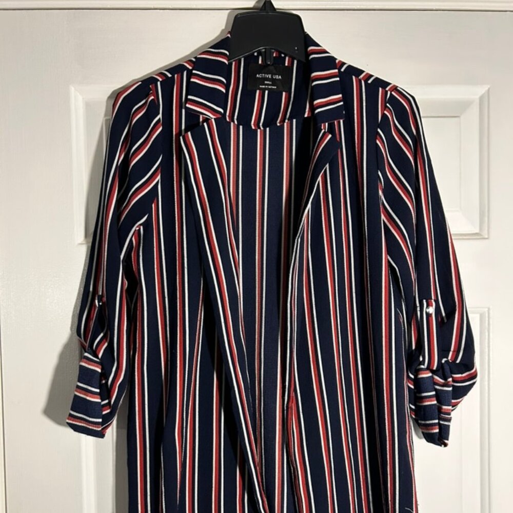 Patriot-Striped Blazer